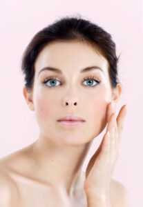 Young woman with natural makeup.